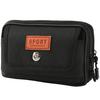 [X-cross] Belt Pouch, Horizontal, Men's, Smartphone Holder, Belt Loop, Outdoor, Double Zipper, Magne