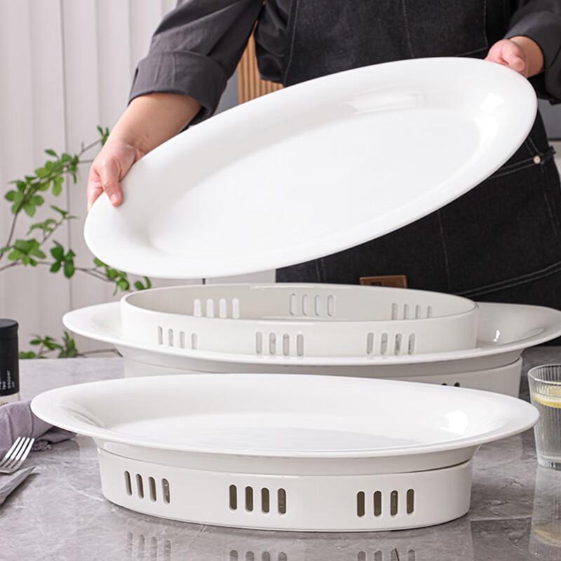 ZISIZ Ceramic Fish Plate Set