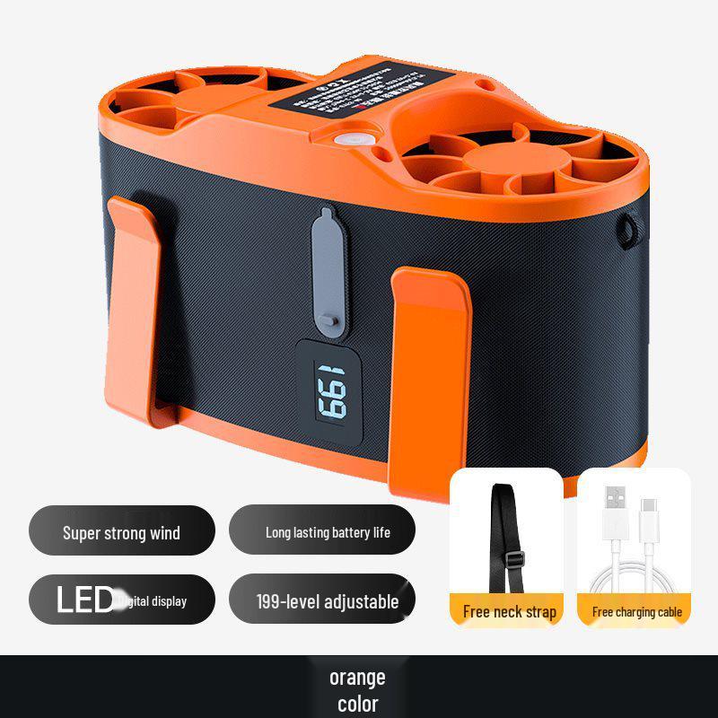 

2025 Portable Waist-Mounted Electric Fan: Wearable Cooling Solution for Outdoor Construction Workers 10000mAh