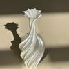 3D Printed Vase Modern Style Vase Flower Vase With Swirl Pattern Aesthetic Floral Display Vase For Living Room Desktop Decor