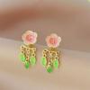 Korean Style Red Strawberry Dangle Earrings For Women Cute Rabbit Flower Peach Blossom Leaf Bamboo Earring Girls Party Jewelry