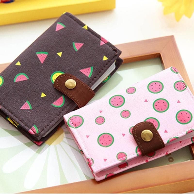 Frucht-Druck Kreditkartenhalter Damen Ausweishalter Geldbörse Geldscheinhalter Canvas Halter Tasche