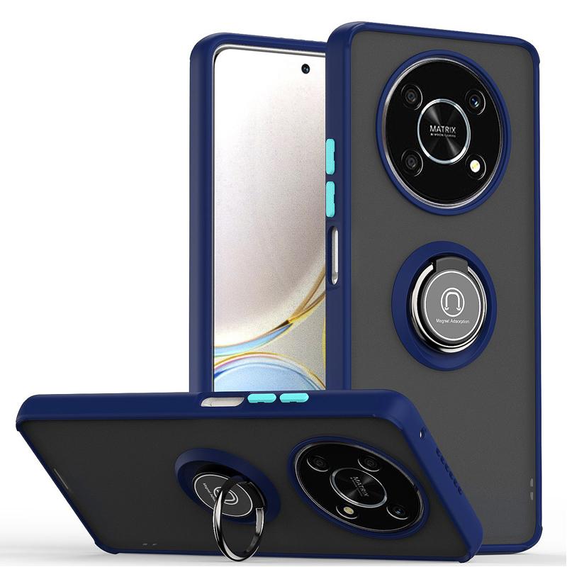 Shockproof Armor Case For Honor Magic 6 7 Pro Magnetic Stand Fold Ring Phone Holder Cases For Honor Magic 7 Lite X9C Matte Cover