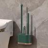 Wall-Mounted 3-in-1 Drainable Toilet Brush Set for Bathroom Corner Cleaning