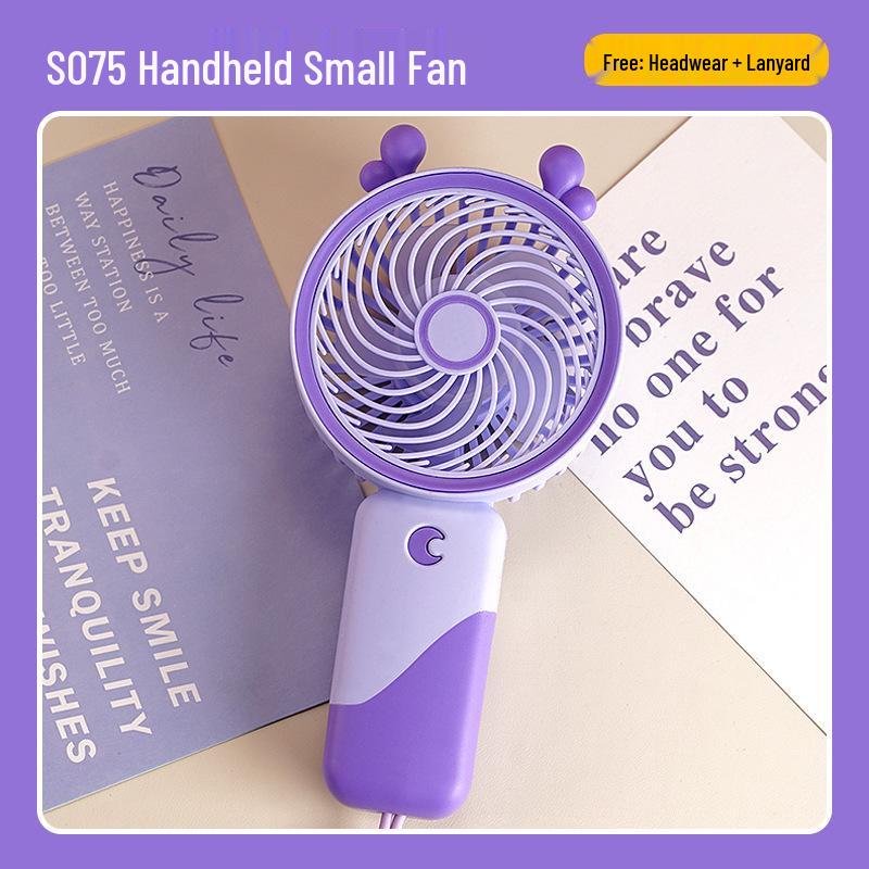 Rechargeable Mini USB Desk Fan: Portable, Strong Wind Handheld Electric Fan