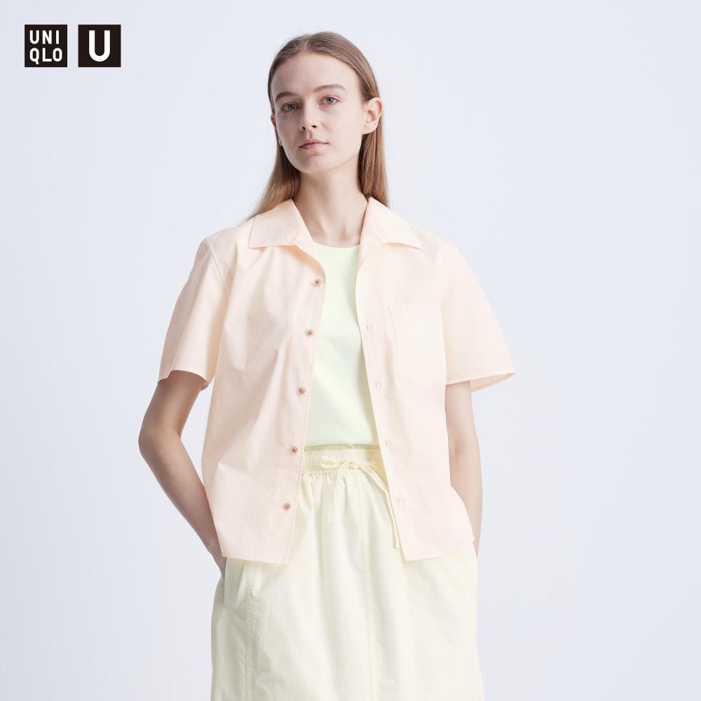 

UNIQLO JAPAN рубашка с широким воротником и коротким рукавом