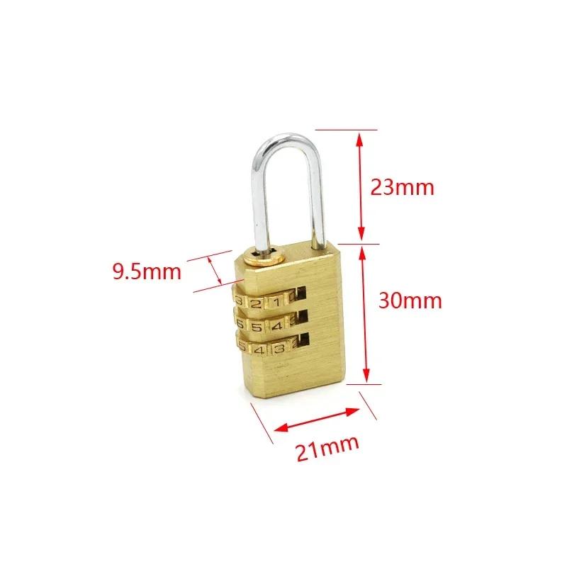 Password Padlock Package Copper Lock 3/4 Position Wheel Padlock Small Password Lock Cabinet Lock Head Manufacturer Direct Sales