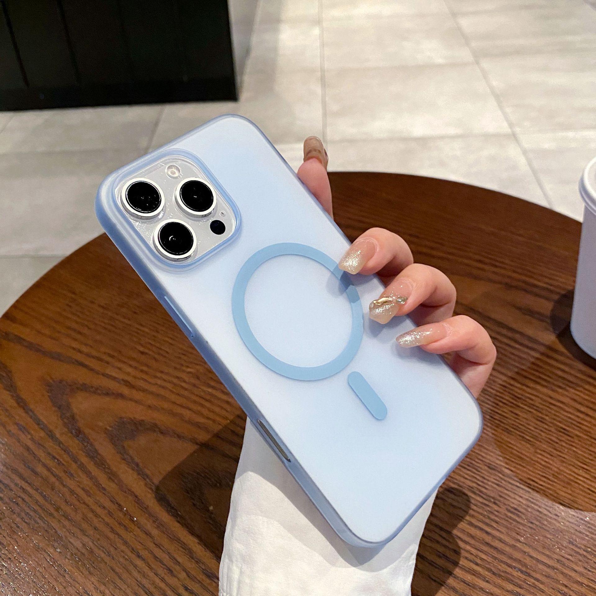 

Подходит для чехла для мобильного телефона Apple 16promax 16e Матовый жесткий чехол для iPhone 13/14/15 Магнитная адсорбция iPhone16E