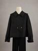 Woolen Single-Breasted Lapel Coat – Solid Color, Short Fashion Double-Sided Wool Jacket