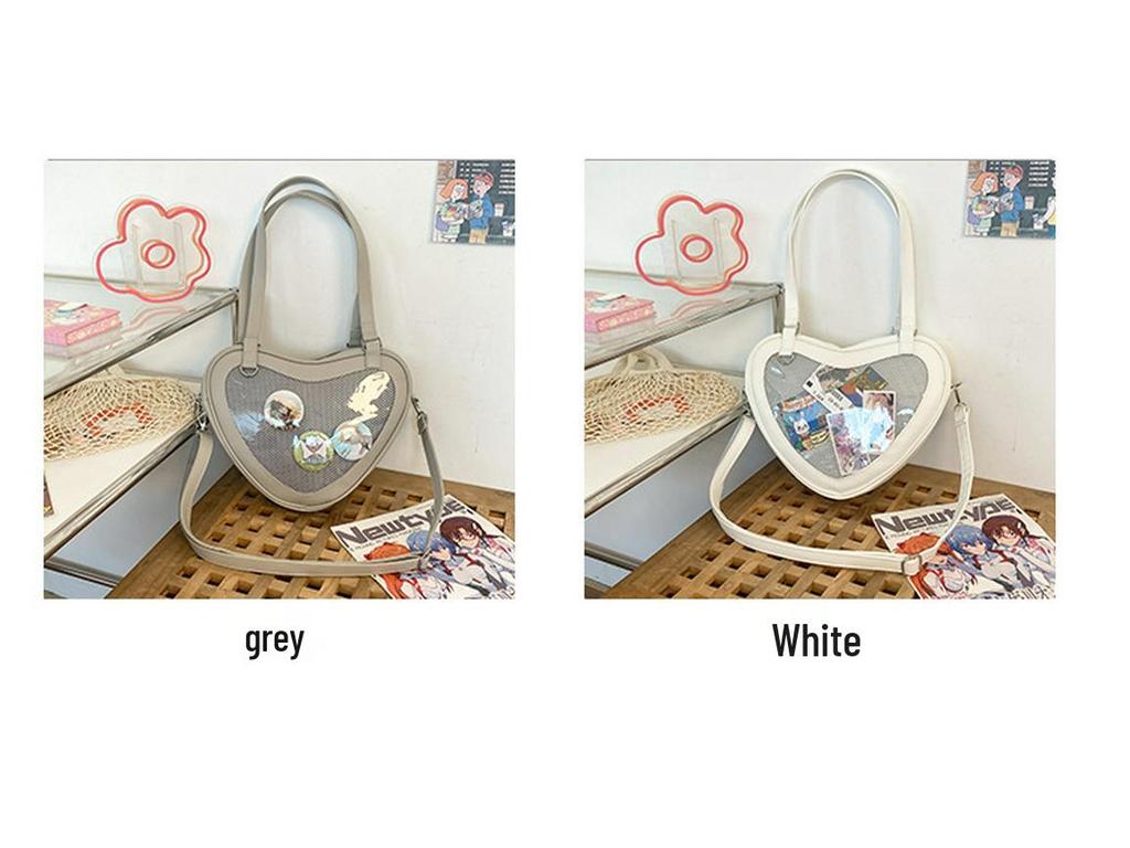 Heart-Shaped Lolita JK Uniform Crossbody Bag – Cute, Small Capacity for Girls