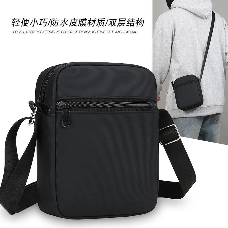 New Casual Men's Bag Shoulder Messenger Bag Mini Small Bag Lightweight Trendy Sports Bag Summer Mobile Phone Bag Men