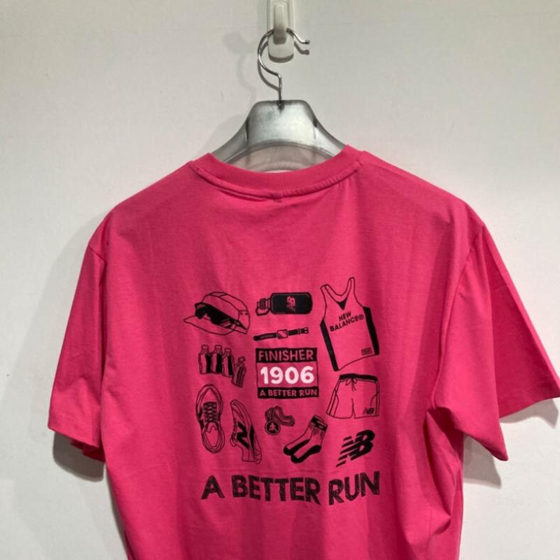 New Balance Frozen Running Pictogram Short Sleeve Tee Nbnef25303 Pink