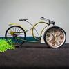Ceas Model Bicicletă Retro, Fabricat Artizanal din Fier, Ceas de Masă Creativ Model Bicicletă, Ceas cu Alarmă pentru Iubitorul de Decorațiuni Vintage
