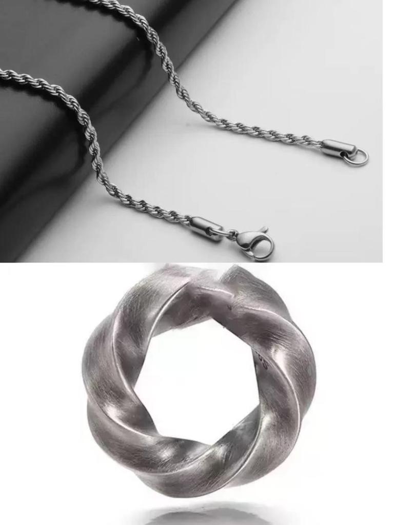 Men's Retro Distressed Mobius Thorn Pendant Necklace - Trendy High-End Niche Design