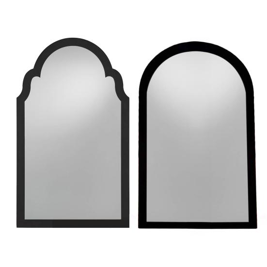 Halloween Novelty Ghost Mirror Light-up Hologram Ghost Mirror with LED Light for Haunted House Indoor Bedroom Kitchen Fireplace Decor