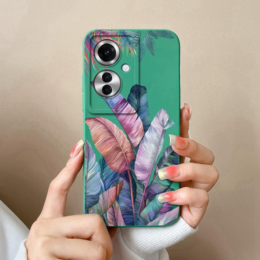 Sacs pour téléphone pour Oppo F25 Pro F23 Realme C20 C25 C30 C31 C33 C35 Narzo N53 N63 Motif Arbre de Coco de Plage Étui de Protection en Silicone Liquide pour Coque Oppo