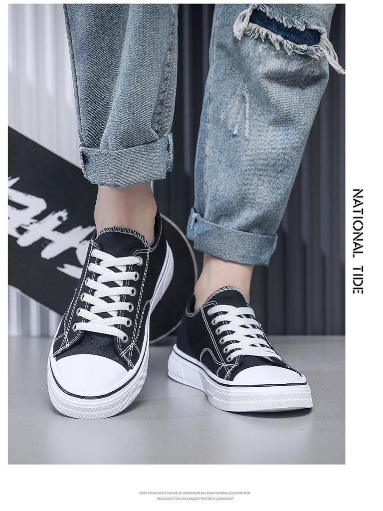 2025 Lato Męskie Buty Płócienne, Oddychające w Stylu Hongkońskim, Modna Casualowa Moda dla Studentów