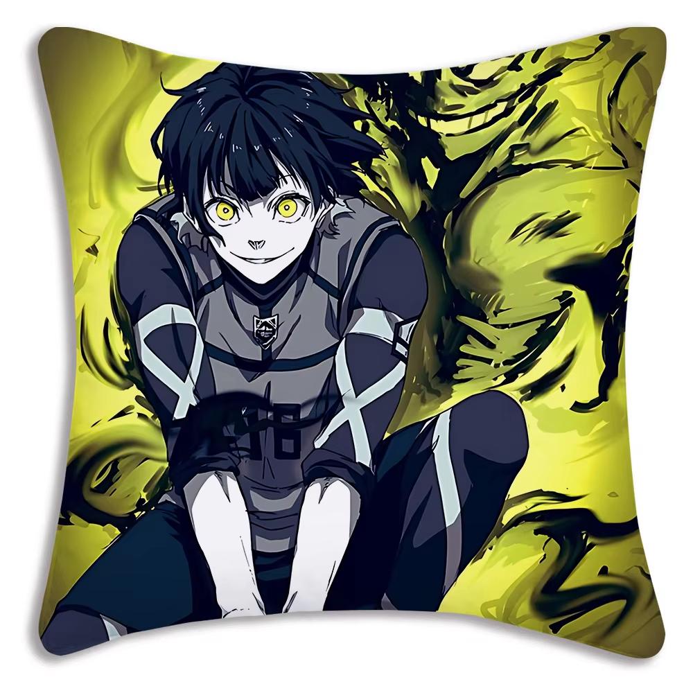 Anime Blue Lock Pillow Covers Cartoon Sofa Living Double-sided Printed Square Pillow Bedroom Room Decoration Pillowcase Gift
