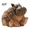 Hippo Fountain Decor Water Spitting Hippopotamus Figurine, Realistic Resin Statue, Animal Weather Resistant Ornament Sculpture for Garden Pond