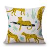 Dschungel Tiger Leopard Tiere Malerei Kissenbezug Heimdeko Kissenbezüge Dekorative Kissen für Sofa Kissenbezug