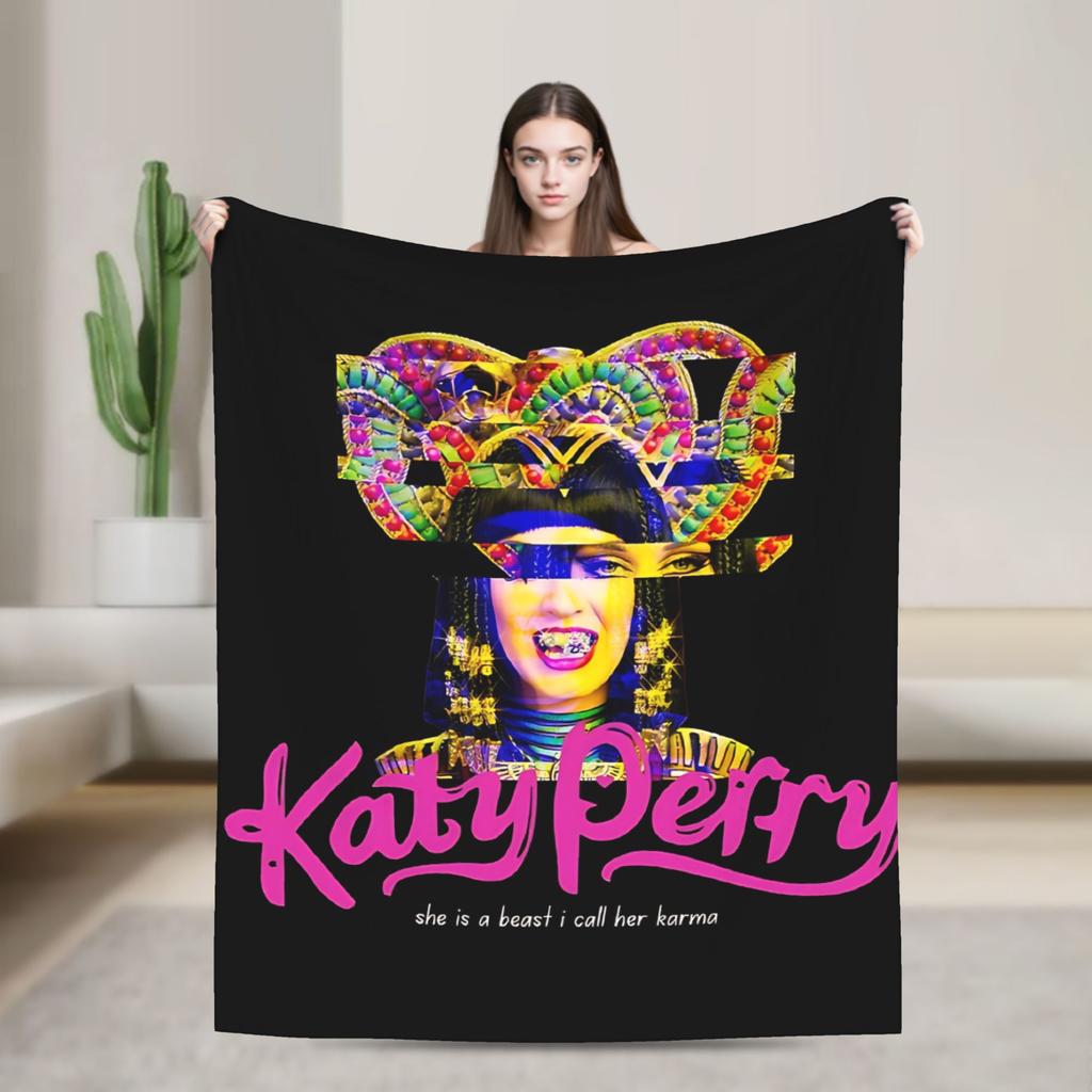 Perry Tour 2025  Katy Butterfly Blanket  Super Warm Street Trend Plush Throw Blanket For Outdoor Flannel Bedspread Bed Cover
