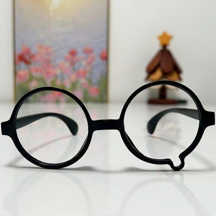 1/2Pcs Japanese Teardrop Cosplay Glasses Frame Women Men New Black Large Round Frame Lensless Costume Cosplay Eyewears Frame