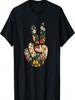 Natural Silhouette Forest Meadow Cottagecore Peace Sign Hand T-Shirt(34)
