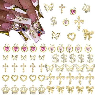 Cross-border Manicure Accessories Set: Multi-color K9 Alloy Rhinestone Nail Decorations