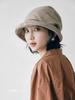 Japanese Cotton Linen Pleated Women Fisherman Hat Small Brim Summer UV Resistant Breathable Linen Bucket Hat Wrapped Head Ladies