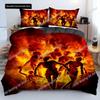Conjunto de Capa de Edredom 3D Caveira de Grito de Terror Tamanho Queen Conjuntos de Roupa de Cama Caveira de Açúcar Solteiro Duplo Casal Rei Capa de Edredom Decoração de Quarto