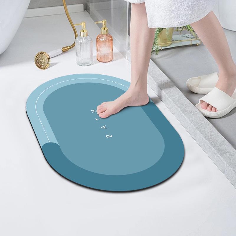 Non-Slip Diatomaceous Earth Bath Mat - Quick Dry, Dirt-Resistant, High Absorbency