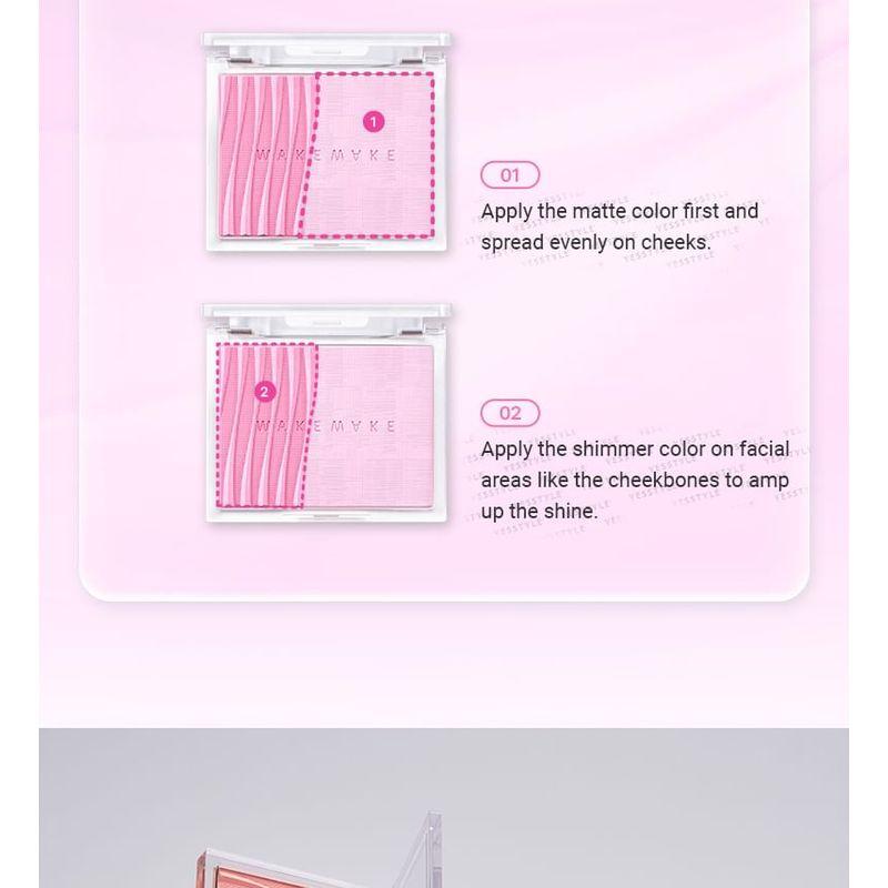 WAKEMAKE Sheer Layering Dual Blusher - 9 Types