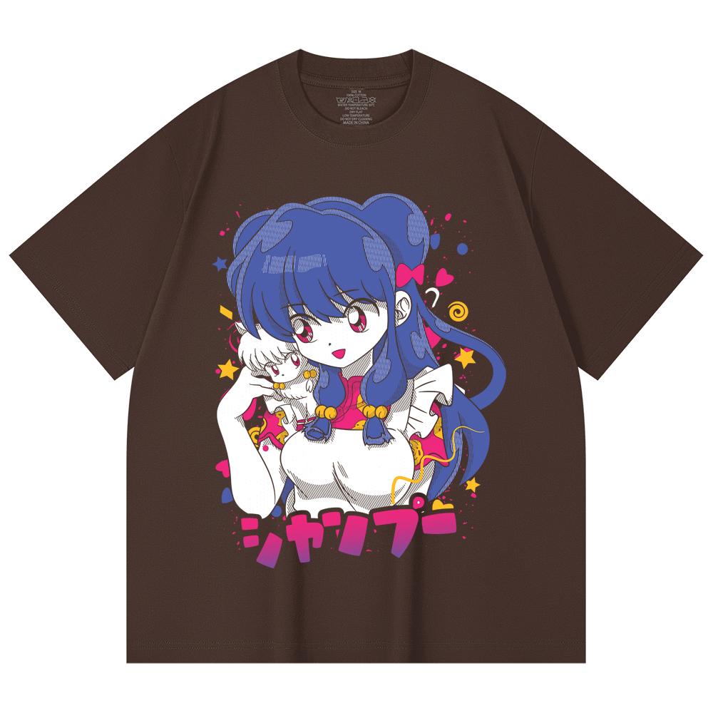 230 Gsm 100% Cotton Ranma 12 V3 Shampoo Print Unisex Heavy Cotton T Shirt