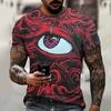 Summer new men's T-shirt 3D printed T-shirt God's Eye mysterious space short sleeved fashion trend plus size top