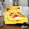 1pc Pikachu Heart blanket Lightweight Flannel Throw for Sofa Bed Travel Camping Livingroom Office Couch Chair