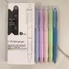 Quick-Drying 0.5mm Black Gel Pen with White Brush Tip - Ideal for Students
