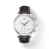 Leather Strap Silver Dial Men's Fashion Watch T063.617.16.037.00