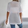 Women's Elegant V Neck Loose Knitted Cardigan Solid Check Sweater Tops for Spring Summer Fashion