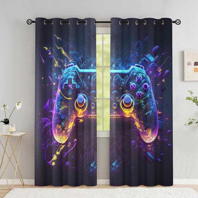 Perdele pentru fereastră pentru jocuri pentru băieți Gamepad pentru adolescenți Perdele opace pentru dormitor Jocuri video Camera de controler Perdele pentru camera de zi