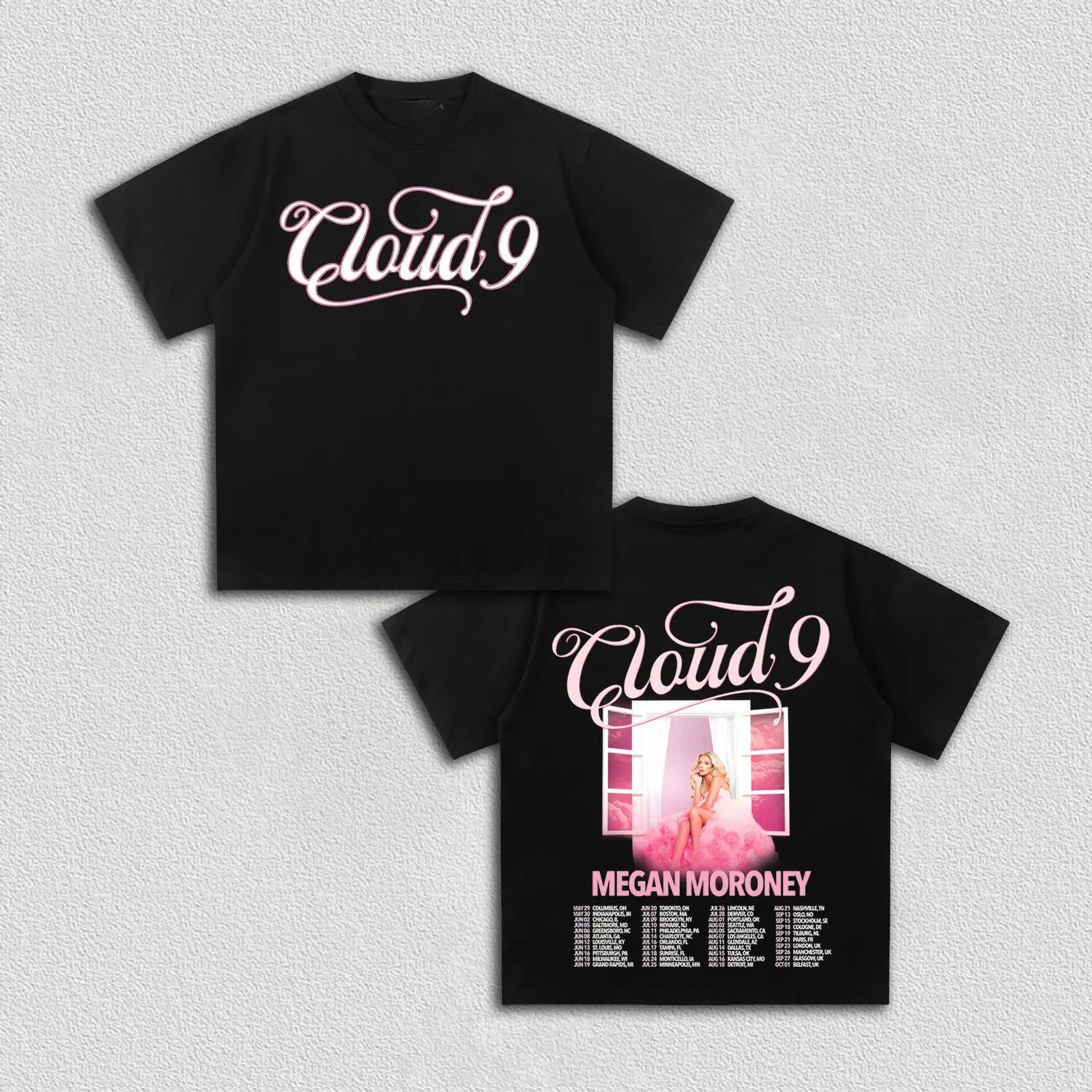 

Megan Moroney Cloud 9 Tour T Shirt Men Women Casual Cotton Short Sleeve Country Music Vintage Streetwear Tee S разноцветный