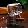 Glass Milk Frothing Cup 180Ml with Wooden Handle Double Measurement Lines and Pour Spout Espresso Shot Glass for Coffee Station Kitchen Tasks