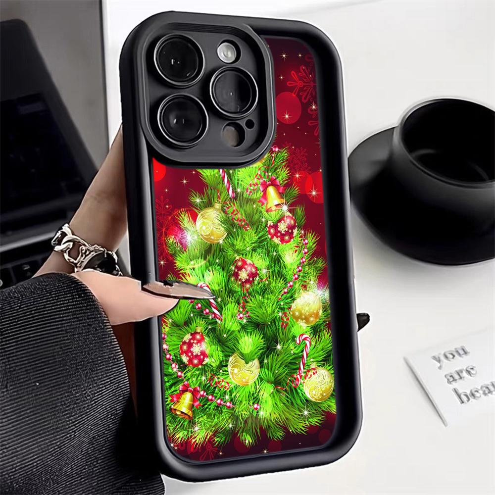 Ae113 Merry Christmas art Santa design art Phone Cases for Samsung A54 A05s A55 A53 A15 S23 S24 Ultra S25 Plus A35 Angel Eye Ladder Protective Cover