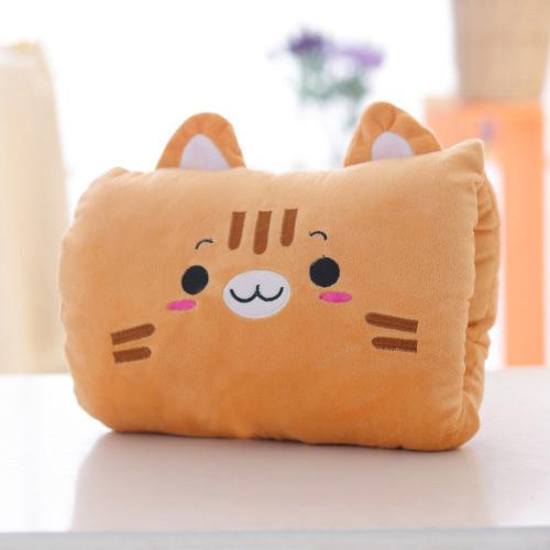 Cartoon Animal Plush Hand Warmer Cushion - Non-Electric Soft Pillow Gift for Kids & Toddlers
