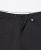 Deossingindeeodeeo Fine Pinstripe Straight Wide Slacks Black