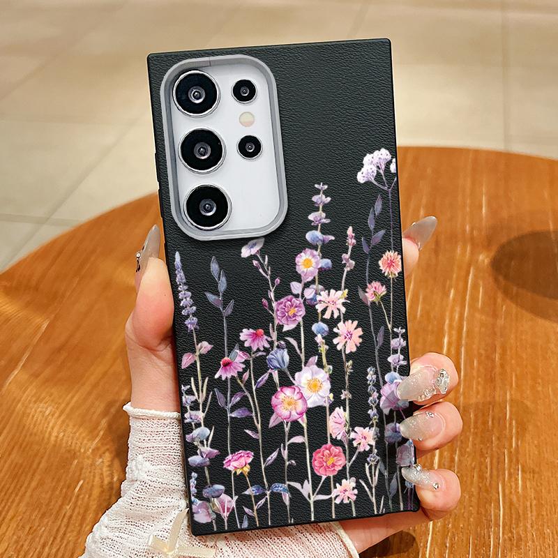 

Для Samsung S25 Ultra Чехол Магнитный Для Magsafe Беспроводная Зарядка Чехол Цветочный Кластер Для Samsung Galaxy S24 Capa S22 S23 Plus S21 FE S20 5G Funda Samsung Galaxy S23 Plus чёрный