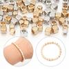200pcs/lot Smooth Round Corner Square CCB Beads Big Hole Loose Spacer Beads For Jewelry Making DIY Bracelet Necklace Accessories