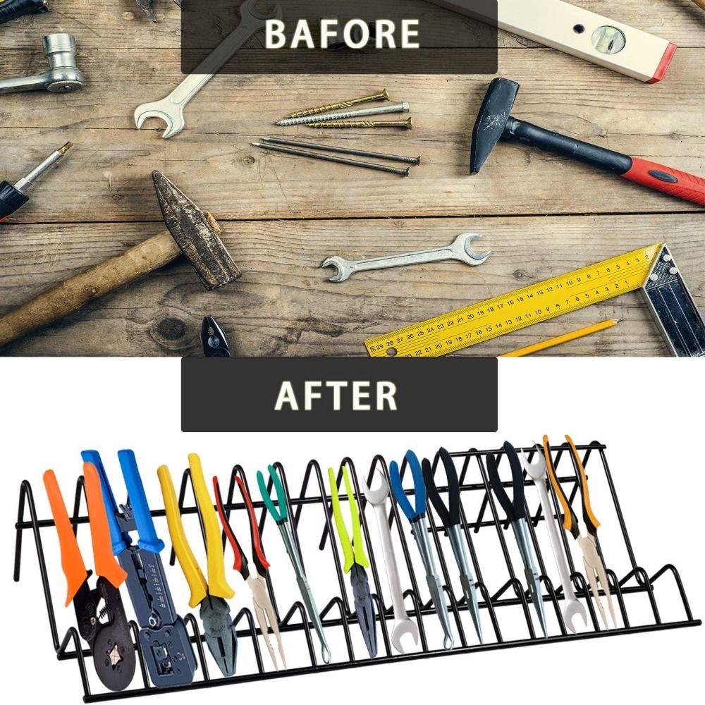 15 Slots Hand Tool Display Rack Durable Pliers Storage Rack Pliers Tools Organizer  Workshop Garage