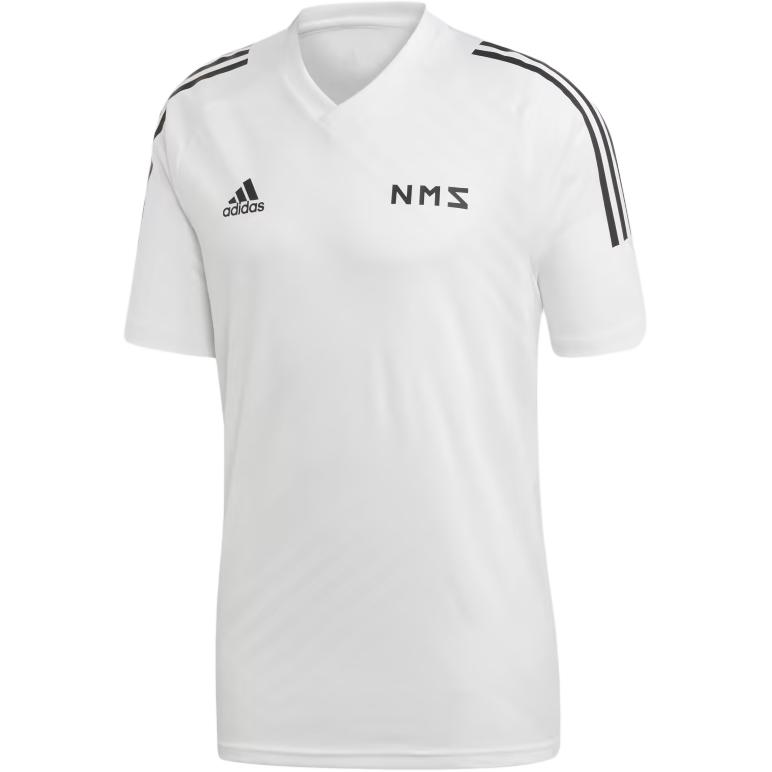 

Adidas Футбольная серия Nmz Jsy Модная универсальная футболка с коротким рукавом Мужские топы Белый EH5763 L