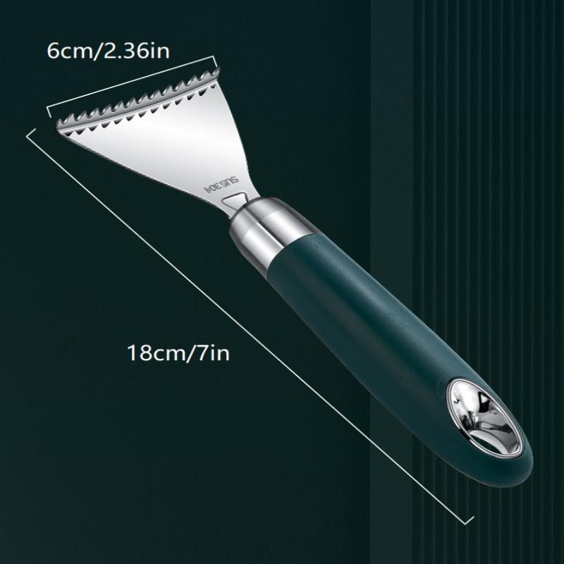 

Fish Skin Peeler Stainless Steel Fish Scale Scraper Non-Slip ABS Handle Portable Kitchen Accessories Serrated Skin Scraping