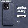 KEYSION Luxury Retro PU Leather Phone Case for OPPO Reno16 Pro 5G Silicone+PC Shockproof Phone Cover for OPPO Reno16 F 16 FS 5G